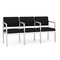 Lesro Lenox Steel 3 Seater with Center Arms, Black/Onyx Seat, Black/Onyx Back, 64.5 W 24.5 L 32 H LS3103 - alternate 1